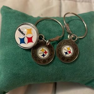 Pittsburgh Steelers earrings and jewelry snap